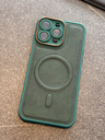 Case Apple iPhone 15 Pro Max Green/Magnetic/Leather Look