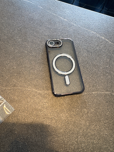 Hülle Apple iPhone 16E Schwarz/Diamant/Durchsichtig